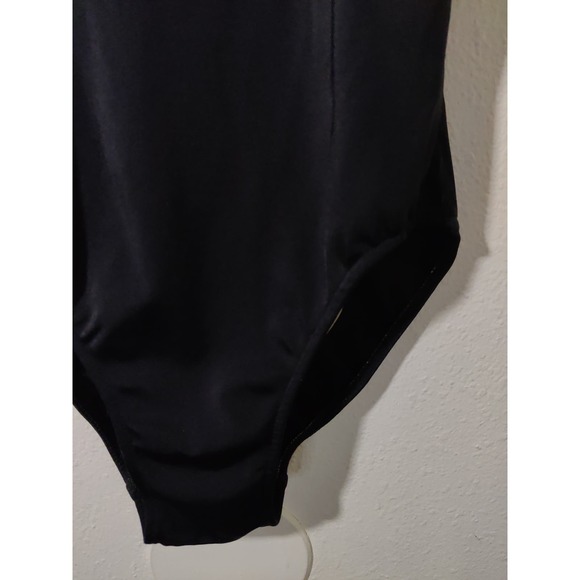 Ken Done Vintage Black Embroidered Fish Scoop Back One Piece Swimsuit 12 - Picture 4 of 9